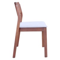 Desdamona Dining Chair (Set Of 2) Light Gray And Walnut