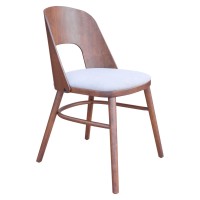 Iago Dining Chair (Set Of 2) Light Gray And Walnut