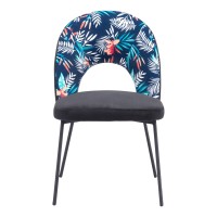 Merion Dining Chair (Set Of 2) Multicolor Print And Black