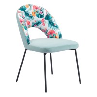 Bethpage Dining Chair (Set Of 2) Multicolor Print And Green