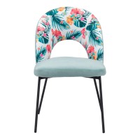 Bethpage Dining Chair (Set Of 2) Multicolor Print And Green