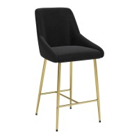 Madelaine Counter Stool Black And Gold
