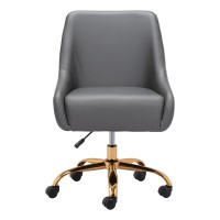 Madelaine Office Chair Gray And Gold