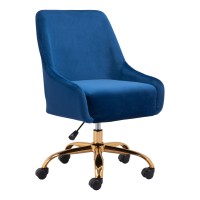 Madelaine Office Chair Navy Blue And Gold