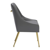 Maxine Dining Chair Gray And Gold