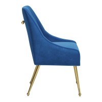 Maxine Dining Chair Navy Blue And Gold