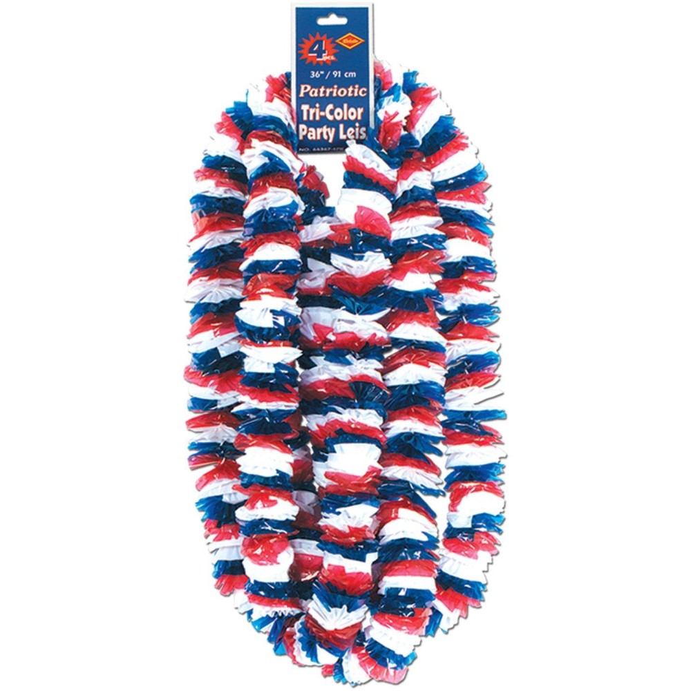 Soft-Twist Patriotic Poly Leis