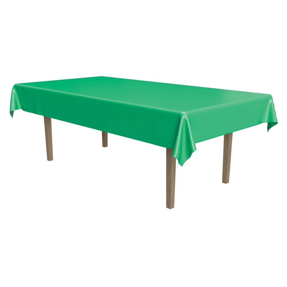 Masterpiece Plastic Rectangular Tablecover Green Party Accessory 1 Count 1Pkg