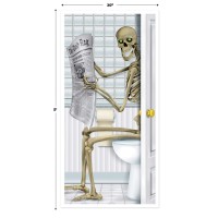 Skeleton Restroom Door Cover