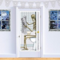 Skeleton Restroom Door Cover