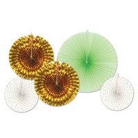 Assorted Paper Foil Decorative Fans