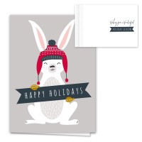 Woodland Animals Holiday Cards 36 Cards With White Envelopes Pack 6 Winter Forest Animal Designscheerful Seasonal Verses In