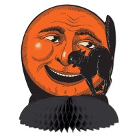 Vintage Halloween Cat Moon Centerpiece