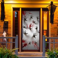 Joyin Halloween Haunted House Decoration Window Door Cover Zombie Hands Indoor Outdoor Decoration 72X30 Inches Window And Wal