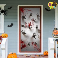 Joyin Halloween Haunted House Decoration Window Door Cover Zombie Hands Indoor Outdoor Decoration 72X30 Inches Window And Wal