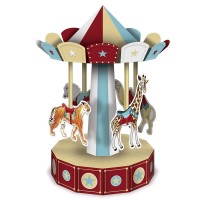 3D Vintage Circus Carousel Centerpiece