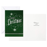 Hallmark Image Arts Christmas Boxed Cards Assortment Elegant Lettering 4 Designs 24 Cards With Envelopes