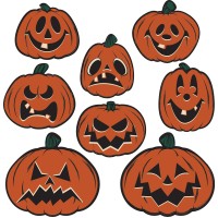 Vintage Halloween Pumpkin Cutouts