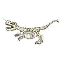 Beistle 53584 Trex Skeleton Streamer 285 X 5 Blackwhite