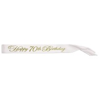 Gltrd Happy 70Th Birthday Satin Sash