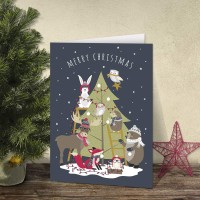 All Together Christmas Cards 25 Forest Animals Holiday Greeting Cards 4 58 X 6 14 Woodland Animal Merry Christmas Ever