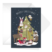 All Together Christmas Cards 25 Forest Animals Holiday Greeting Cards 4 58 X 6 14 Woodland Animal Merry Christmas Ever