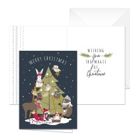 All Together Christmas Cards 25 Forest Animals Holiday Greeting Cards 4 58 X 6 14 Woodland Animal Merry Christmas Ever