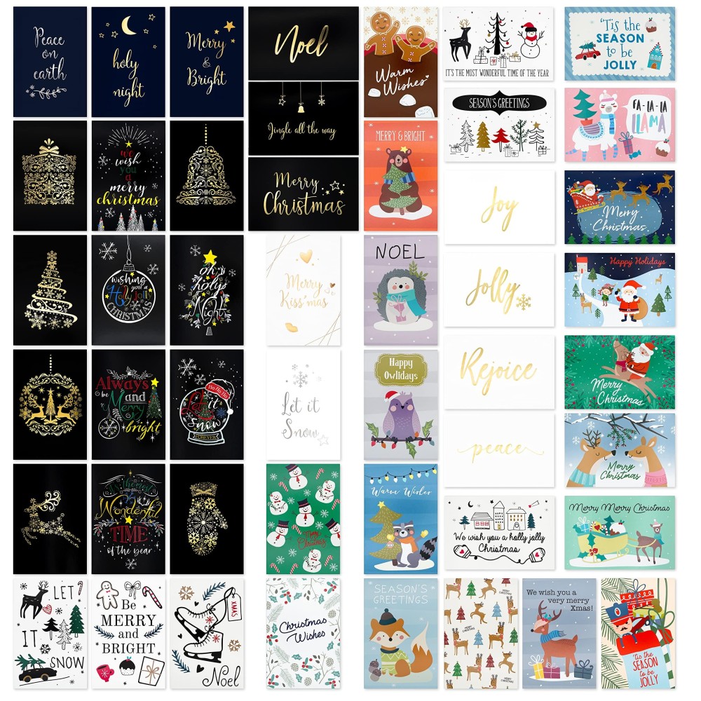 48 Unique Christmas Cards Assorted Christmas Greeting Card In 48 Unique Designs Assorted Christmas Greeting Cards Family Chri