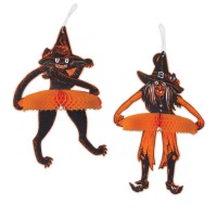 Vintage Halloween Jtd Tango Witch Cat