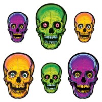 Vintage Halloween Niteglo Skull Cutouts