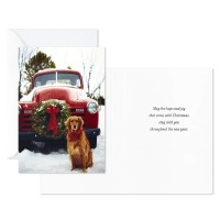 Hallmark Boxed Christmas Cards Assortment Vintage Red Truck 4 Designs 12 Cards And Envelopes