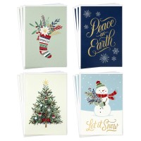 Hallmark Boxed Christmas Cards Assortment Let It Snow 4 Designs 12 Cards And Envelopes