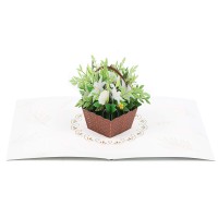 Liif Sympathy Condolence Card 3D Sympathy Basket Flower Pop Up Greeting Card Loss Healing Funeral Memorial Thinking Of