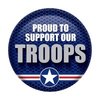 Proud To Support Our Troops Button