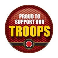 Proud To Support Our Troops Button