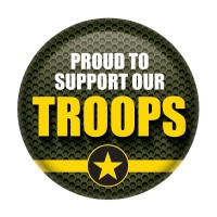 Proud To Support Our Troops Button