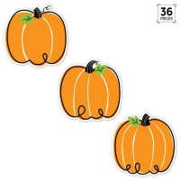 Ctp Doodle Pumpkin 6 Cutouts Learning D Cor Accents For Halloween Fall Classroom Theme Creative Teaching Press 10590