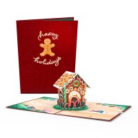 Lovepop Christmas Gingerbread House Popup Xmas Card Handcrafted 3D Festive Greeting Card Special Heartwarming Winter Gree