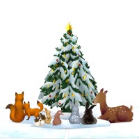 Lovepop Woodland White Christmas Popup Xmas Card Handcrafted 3D Festive Greeting Card Special Heartwarming Winter Greetin