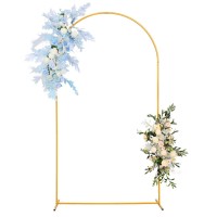 72Ft Wedding Arch Backdrop Stand Square Gold Metal Balloon Arch For Ceremony Birthday Party Friends Gathering Christmas Garden