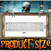 Alpurple 400 X 787 Inch Halloween Creepy Cloth Black Large Size Halloween Scary Spooky Cloth Windows Doorways Cover Gauze F