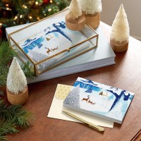 Hallmark Snowy Winter Scene Boxed Christmas Cards 16 Cards And Envelopes