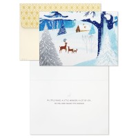 Hallmark Snowy Winter Scene Boxed Christmas Cards 16 Cards And Envelopes