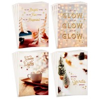 Hallmark Cute Christmas Card Assortment 16 Cards And Envelopes Warm Wishes Let It Glow