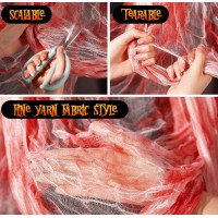 197 X 85 Halloween Creepy Cloth Halloween Spooky Fabric Cloth Scary Gauze Blood Creepy Cloth For Haunted House Halloween