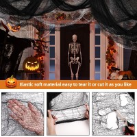 Xgunion Creepy Cloth 6Pcs 30 72Inch Black Spooky Scary Gauze Decor Halloween Decorations For Party Indoor Outdoor 4Black 2Wh