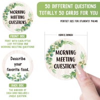 Outus 50 Morning Meeting Chips Questions Cards For Students Classroom Questions Ideas Cards Conversation Starter For Classroom