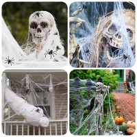 Gkgg 900 Sqft Halloween Webs Decorations With 30 Extra Fake Spiders Super Practical Decor Indoor And Outdoor