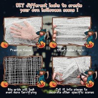 Riare 12 Pack White Halloween Creepy Cloth 30 X 75 Inch Spooky Scary Fabric Gauze Cloth For Halloween Party Haunted House Home