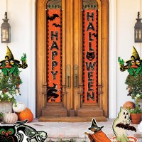 Vintage Halloween Fabric Door Panel Set